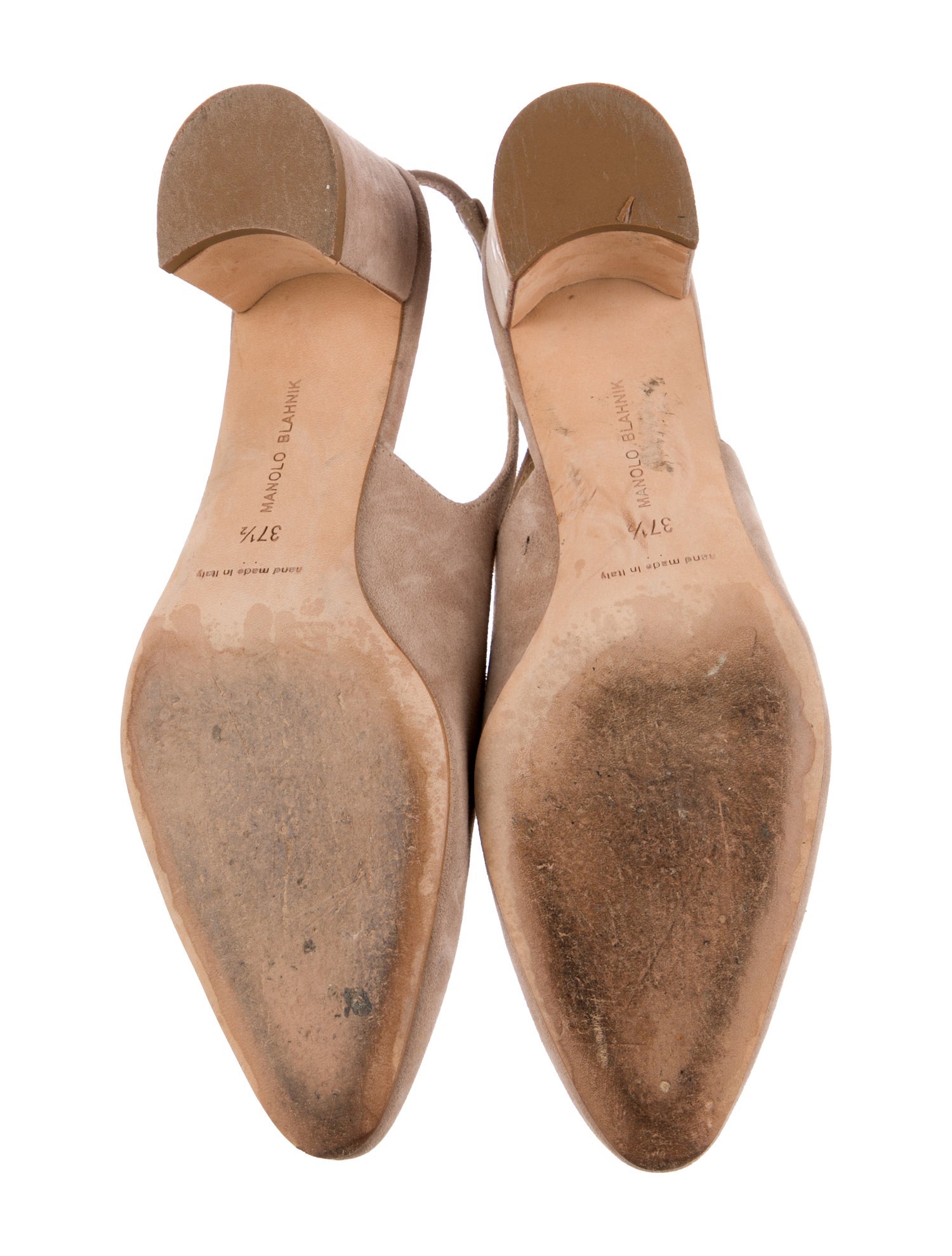 Manolo Blahnik Suede Slingback Pumps